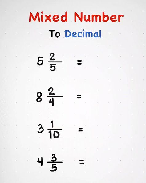 Fast Conversion Mixed Number to Improper Fraction | Fast Conversion Mixed Number to Improper Fraction #teachergon #math #fractions #csereview2023 #CSE2023 | By Ako si Teacher Gon Mixed Number To Improper Fraction, Mixed Fractions, Improper Fractions, Mixed Numbers, Math Measurement, Math Fractions, Math Methods, School Tips, Adding And Subtracting