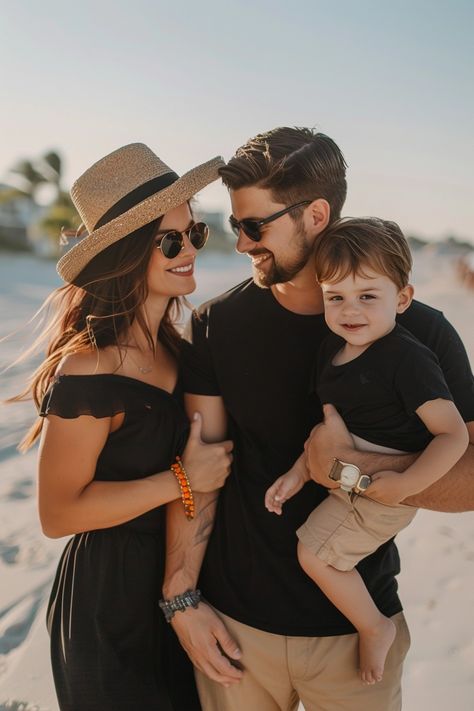 18 Best Graduation Photo Prop Ideas to Make Your Pictures Pop Black Outfit Beach Pictures Family, Family Beach Outfits For Pictures, Family Portraits Beach, Family Pictures On Beach, Beach Family Photoshoot Outfits, Family Photo Shoot Outfits, Beach Photoshoot Outfits Family, Lake Photoshoot Ideas, Photo Prop Ideas