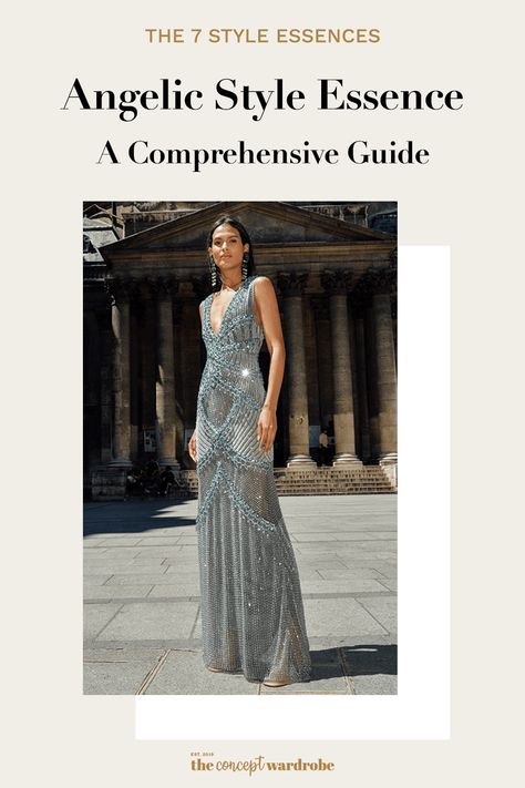 Angelic Style Essence: A Comprehensive Guide Seven Style Essences, Soft Dramatic With Angelic Essence, Kitchener Essence Ethereal, Angelic Style Essence Outfit, Classic Angelic Style, Angelic Romantic Style, Angelic Essence Outfit, Kitchener Ethereal Essence, Ethereal Style Casual