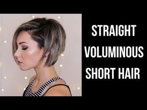 Straight Voluminous Short Hair Tutorial | Chloe Brown YouTube Voluminous Short Hair, Sassy Hairstyles, Short Hair Back, Mom Hair, Chloe Brown, Hair Straightening Iron, Brunette Color, Mom Hairstyles, Voluminous Hair