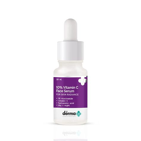 The Derma Co 10% Vitamin C Face Serum, Skin Radiance, 10ml About this item MINIMIZES OPEN PORES:The combination of 5% Niacinamide and 10% Vitamin C accelerates cell regeneration and boosts collagen, thereby helping the skin to shed dead cell build-up from the surface and allowing new and healthy skin layers to take their place. This skin regeneration process also pushes out debris clogged inside pores, ensuring no room for any bacterial infection like acne while also making them less visible and The Derma Co, Vitamin C Face Serum, Pimple Marks, Acne Marks, Skin Radiance, Vitamin C Serum, Face Serum, Acne Prone Skin, Facial Serum