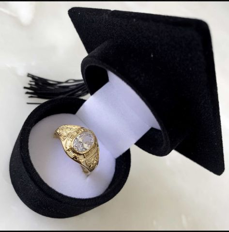 Graduation Rings, Graduation Cap, Eclectic Decor, Gold Ring, Women Rings, Gold Rings, Anime, Gold, Quick Saves