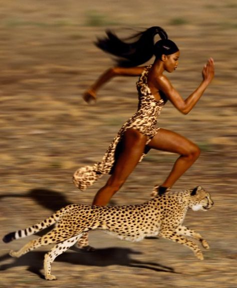 Naomi Campbell, Leopard Print, A Woman, Running, On Instagram, Instagram