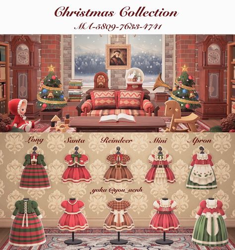 Acnh Holiday Codes, Animal Crossing Christmas Design Codes, Acnh Christmas Code, Acnh Christmas, Animal Crossing 3ds, Animal Crossing Qr Codes Clothes, Animal Crossing Wild World, Animal Crossing Characters, New Animal Crossing