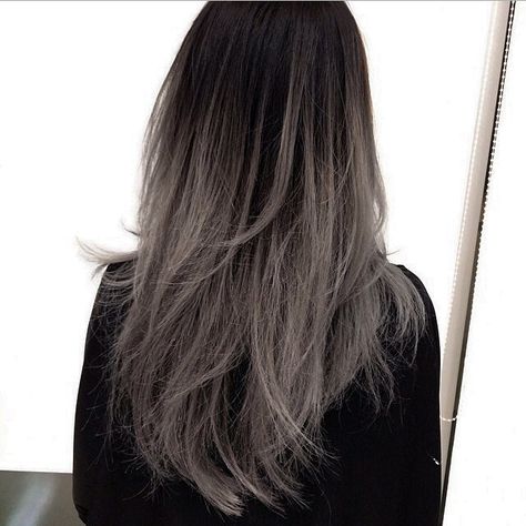 Here is a #fbf to when we first did @marycake grey ombré 🌚👽🎃 happy Halloween! Cut by @cleencuts #jesstheebesttcolor #grombre #ombre #balayage #greyhair #fallhair #haircolor #olaplex Grey Ombre Hair, Ash Brown Hair, Balayage Hair Dark, Shorter Hair, Ombré Hair, Balayage Hair Blonde, Ombre Hair Color, Grunge Hair, Gray Hair