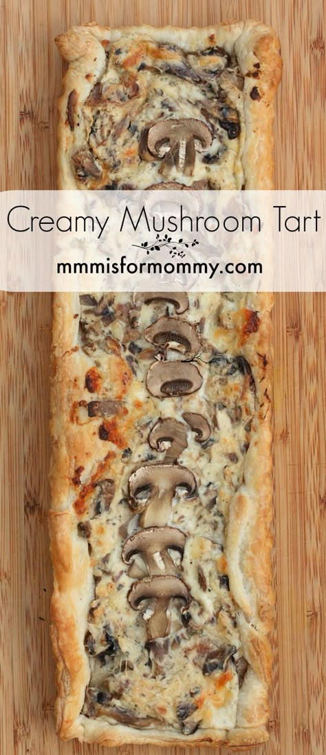 Puff Pastry Bacon, Low Carb Veggie, Mushroom Tart, Cheese Mozzarella, Puff Pastry Recipes, Think Food, Melt In Your Mouth, Garlic Bread, Mozzarella Cheese