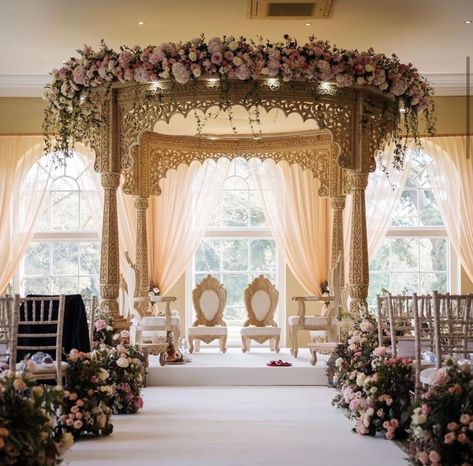 Looking for a decor company with a difference? London based @1swevents work with the couple to curate unique wedding ideas that will match your designer wedding.⁠ ⁠ Get in-touch with @1swevents for a bespoke decor consultation. - TAP LINK IN BIO 🔗⁠ ⁠ Mandap & Decor: @1swevents⁠ Venue: @braxtedparkestate Catering: @payalevents #weddingdecor #weddinginspo #luxurywedding #khushmag #khushwedding #khushmagazine #intimatewedding #1swevents Unique Mandap Decor, Wedding Decor Indian Indoor, Indian Mandap Decor Indoor, Phera Mandap Decor Indoor, Wedding Mandap Indoor, Indoor Mandap Decor, Mandap Designs Indian Indoor, Indoor Mandap, Open Mandap