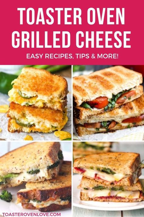 Wondering how to make a grilled cheese in the toaster oven? We’ll share 3 easy methods for making THE BEST tasting crispy, cheesy, classic sandwich plus more simple recipes for gourmet grown up grilled cheese sandwiches. #grilledcheese #toasteroven #sandwich #vegetarian Grilled Cheese In Toaster Oven, Oven Grilled Cheese Sandwich, Sandwich Toaster Recipes, Dash Mini Toaster Oven Recipes, Easy Toaster Oven Meals, Toaster Oven Dinner, Cuisinart Air Fryer Toaster Oven Recipes, Toaster Oven Recipes Easy, Toaster Oven Grilled Cheese