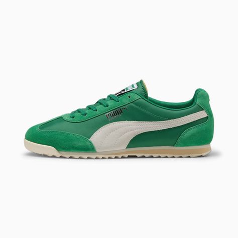 Arizona Nylon Unisex Sneakers | Archive Green-Vapor Gray | PUMA Terrace Culture | PUMA Unisex Shoes Sneakers, Shoe Inspiration, Foil Print, Training Shoes, Classic Looks, Womens Shoes Sneakers, Arizona, 1970s, Foil