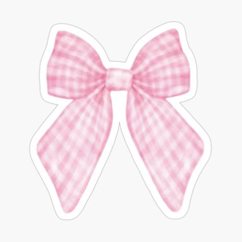 Get my art printed on awesome products. Support me at Redbubble #RBandME: https://www.redbubble.com/i/sticker/Coquette-gingham-bow-by-Pixiedrop/164222962.EJUG5?asc=u Bow Stickers Aesthetic, Bow Sticker, Bujo Stickers, Girly Birthday, Kindle Stickers, Bows Pink, Gift Ideas For Women, Stickers Printable, Birthday Stickers