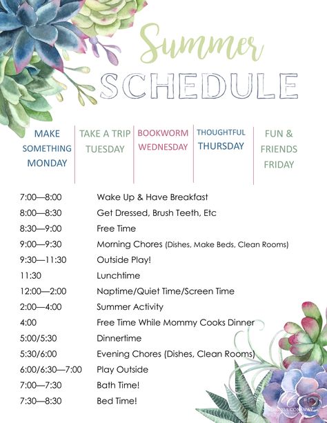 Summer Sahm Schedule, Kids Weekly Summer Schedule, Summer With Toddlers At Home, Six Year Old Summer Schedule, Kid Summer Schedule Daily Routines, Sample Kids Summer Schedule, Summer Day Schedule For Kids, Summer Nanny Schedule, Simple Summer Schedule For Kids