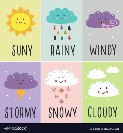 Weather Activities Preschool, Preschool Charts, Disiplin Anak, English Activities For Kids, Learning English For Kids, Kids English, English Classroom, Aktivitas Montessori, English Lessons For Kids