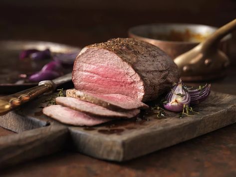 Chateaubriand Recipe, Steak Doneness, Sirloin Tip Roast, Sirloin Tips, Bourbon Chicken, Roasted Onions, Savory Herb, Round Roast, Dry Red Wine