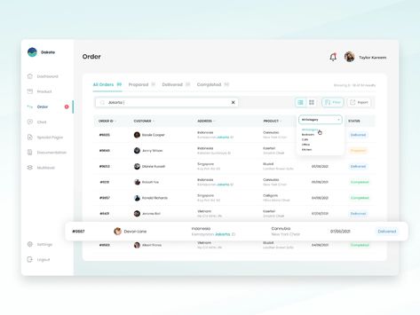 Customer Relationship Management (CRM) - Order by Fajrin Arrahman for ⚡️Agensip UI UX Agency on Dribbble Analytics Ui, Search Ui, Web App Ui Design, Analytics Design, Cms Design, Spreadsheet Design, Software Ui Design, Dashboard App, Order Management System