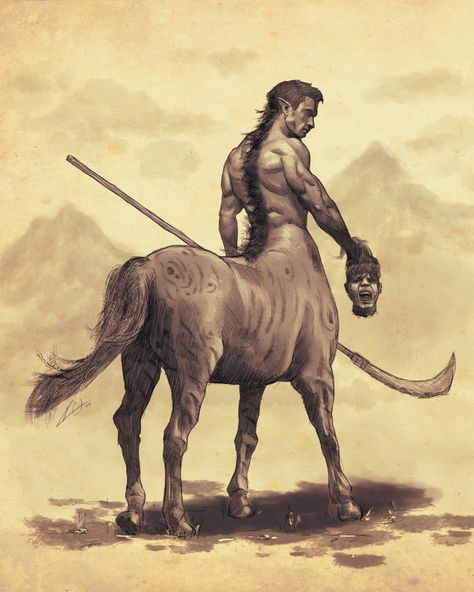 Centaur - DnD Folk / Kin / Races #DungeonCrawling #DnD #Theros #MOot #Centaur #DnDRaces #Character #Inspiration #Magic #Fantasy #JRusso Black Centaur Male, Centaur Concept Art, Hercules Vs Hydra, Dnd Theros, Centaur Art, Fantasy Collection, Fantasy Races, Fantasy Monster, Mythological Creatures