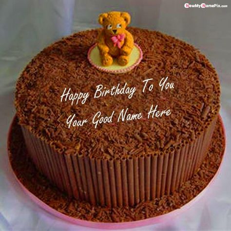 Rose birthday cake for sister with name and photo create free Cake Dp, Bday Cake Pics, Happy Birthday Sister Cake, Sunflower Birthday Cakes, Sister Birthday Cake, Teddy Bear Birthday Cake, Dp Profile, Bear Chocolate, Teddy Cakes