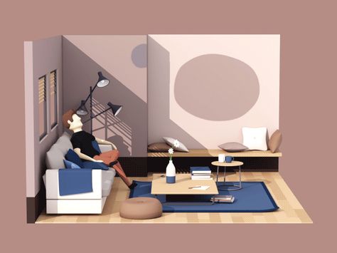 Animation Interior Design, Interior Animation, House Animation, Interior Design Animation, Interior Design Vector, Stop Frame Animation, Construction Room, Sibling Room, Animated Infographic