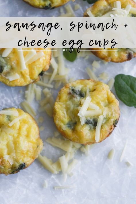 Muffins With Spinach, Crispy Buffalo Wings, Sausage Egg Muffins, Homemade Breakfast Recipes, Sausage Spinach, Egg Cups Breakfast, Chicory Recipe, Weekday Breakfast, Low Carb Breakfast Recipes