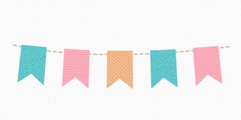 Pastel bunting sticker, cute festive and colorful clipart vector | premium image by rawpixel.com / Busbus Pastel Bunting, Scrapbook Paper Designs, Blue Bunting, Party Clipart, Pastel Party, Journal Sticker, Party Flags, Clipart Free, Bunting Garland