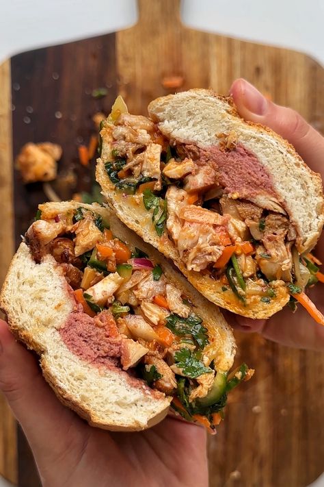 The Best Chopped Salad Sandwich Chopped Salad Sandwich, Best Chopped Salad, Gochujang Recipe Chicken, Pork Chop Sandwich, Chop Sandwich, Gochujang Recipe, Chopped Salad Recipe, Gochujang Chicken, Chicken Liver Pate