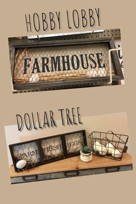 Check out how I made this DIY cheap and easy, yet adorable farmhouse eggs sign using Dollar Tree products!!! Farmhouse Rake Decor, Wood Projects Dollar Tree, Farmhouse Egg Decor, Farm Fresh Eggs Sign Diy, Kitchen Farm Decor, Diy Chicken Wire Decor, Easy Farmhouse Decor Diy, Dollar Tree Farmhouse Decor Diy Kitchen, Chicken Farmhouse Decor