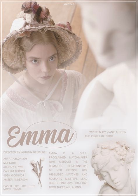 whqthe on insta, better quality on drive (check insta) #emma #poster #print Emma Poster 2020, Emma 2020 Poster, Emma Movie Poster, Emma Poster, Books That Became Movies, Emma Aesthetic, Emma Movie, Emma. 2020, Emma 2020