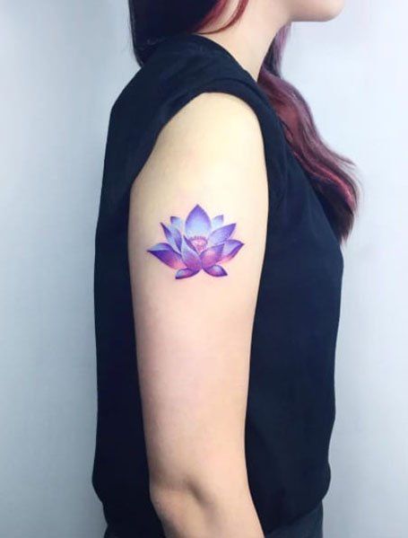 Lotus Flower Colors, Lotus Flower Tattoo Meaning, Wildflowers Tattoo, Small Lotus Flower Tattoo, Lotus Flower Tattoo Design, Flower Tattoo Meanings, Lotus Tattoo Design, Purple Lotus, Kunst Tattoos