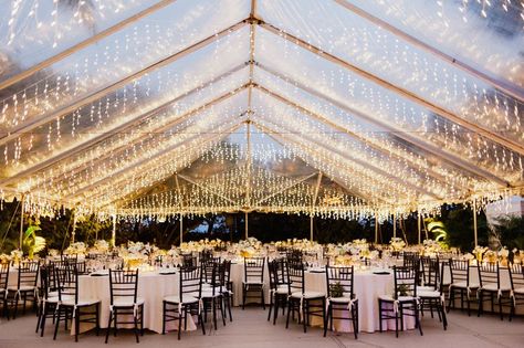 The Raleigh Miami Beach Reception Venue Clear Tent with String Lights and Tables Tent Wedding Reception, Clear Tent, Florida Keys Wedding, Water Wedding, Reception Inspiration, Tent Lighting, Keys Wedding, Wedding Tent, Inspiration Photo