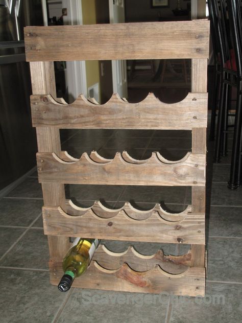 Pallet Wine Rack Diy, Wood Wine Rack Diy, Wine Rack Wood, Diy Wine Rack Projects, Wood Pallet Wine Rack, Wine Holders, Pallet Wine Rack, Wood Wine Rack, Built In Wine Rack