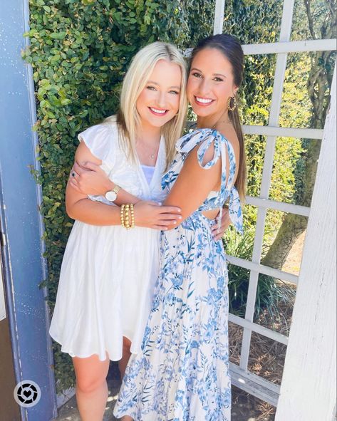 Bridal shower outfits for bride and maid-of-honor! The tinsley maxi (on right) ran true to size. I am wearing a small, but I could wear a XS as well due to the adjustable bows! Follow my shop @hannahegandy on the @shop.LTK app to shop this post and get my exclusive app-only content! #liketkit #LTKstyletip #LTKwedding @shop.ltk https://liketk.it/3OslP Bridal Shower Outfits For Bride, Bridal Shower Outfits, Outfits For Bride, Shower Outfits, Bridal Shower Outfit, Bridal Shower Dress, Bridal Brunch, Favorite Dress, Maid Of Honor