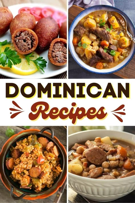 Give these Dominican recipes a try the next time you need something flavorful and unique for dinner. From fried chicken to plantains, they're all winners. Dominican Dinner, Dominican Dish, Dominicano Recipes, Dominican Recipes, Hispanic Dishes, American Dinner, South American Recipes, Latin American Recipes, Dominican Food