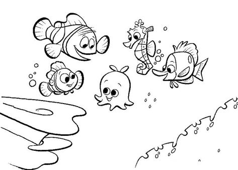 Pour imprimer ce coloriage gratuit «coloriage-le-monde-de-nemo-17», cliquez sur l'icône Imprimante situé juste à droite Finding Nemo Coloring Pages, Finding Nemo Characters, Nemo Coloring Pages, Coloring Pictures For Kids, Family Coloring Pages, Disney Finding Nemo, Animation Disney, Fish Coloring Page, Coloring Pages For Boys