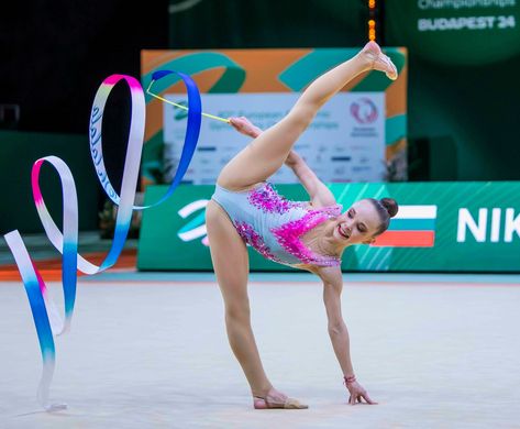 Stiliana Nikolova (Bulgaria) • 2024 Rhythmic Gymnastics European Championships (Budapest) #ribbon Silk Gymnastics, Ballet Wallpaper, Gymnastics Training, Gymnastics Photos, Gymnastics Pictures, Human Anatomy Art, Artistic Gymnastics, European Championships, Fantasy Costumes