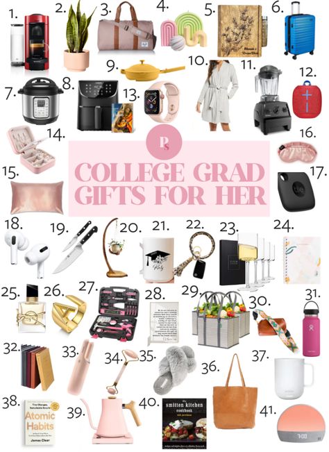 41 Best College Graduate Gifts for Her (2022) - Paisley & Sparrow Gifts For Graduation High Schools, Presents For Graduation, Farewell Ideas For Seniors Gifts, College Gift Ideas For Her, Diy Gifts For Graduation, College Graduation Gifts For Best Friend, Grad Gift Ideas For Best Friend, College Graduate Gift Ideas, Gifts For Seniors In High School