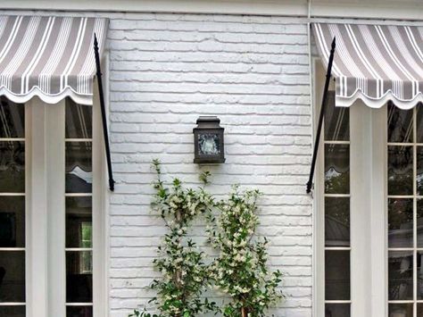 Salons Cottage, House Awnings, Window Awning, Fabric Awning, Outdoor Awnings, Door Awnings, Window Awnings, Deck With Pergola, Patio Roof