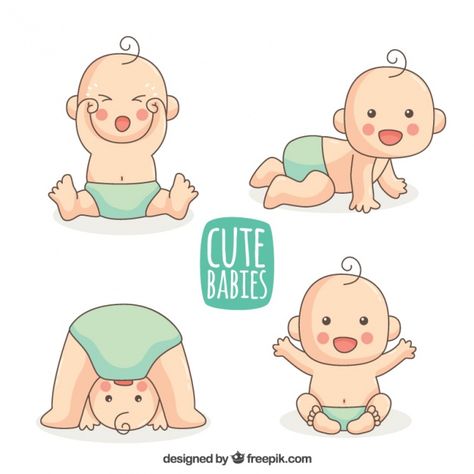 Selection of hand-drawn baby with blue diaper. Download thousands of free vectors on Freepik, the finder with more than a million free graphic resources Scrapbook Bebe, Baby Cartoon Drawing, Clipart Baby, Baby Logo, Belly Painting, Baby Illustration, Baby Shower Invitaciones, Baby Shawer, Cat Air