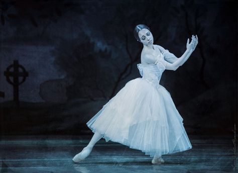 Kateryna Kukhar as Giselle in Act 2 of the National Ballet of Ukraine's Giselle. Photo by Ksenia Orlova Giselle Ballet, Tari Balet, Ballet Giselle, Sergei Polunin, Svetlana Zakharova, Ballet Pictures, Ballet Beauty, Bolshoi Ballet, Ballet Inspiration