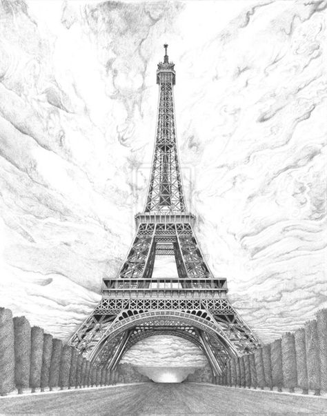 eiffel tower drawing and sketches (3) Easy Drawings Architecture, Effile Tower Sketch, Paris Draw, Tour Eifel, Pencil Sketches Landscape, Eiffel Tower Drawing, Tower Drawing, Paris Drawing, Tower Eiffel