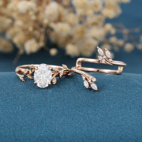 Nature inspired engagement rings