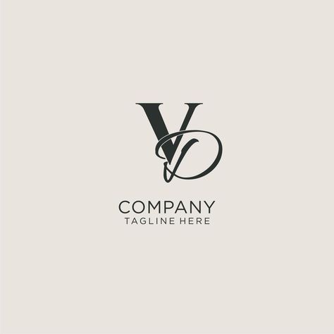 Vd Logo, Letter Monogram, Personal Logo, Luxury Style, Corporate Identity, Monogram Letters, Vector Art, Vector Free, Initials