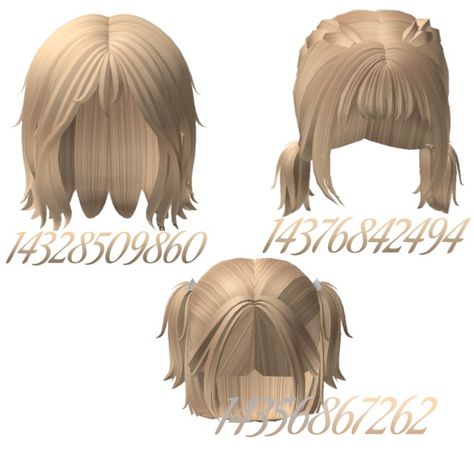 Short Hair Codes Berry Ave, Blonde Hair Codes, Blonde Bob With Bangs, Brown Hair Roblox, Roblox Hair, Hair Codes, Blonde Babies, Iphone Wallpaper Cat, Star Tattoo Designs