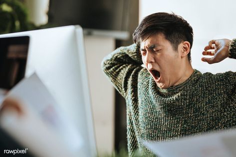 Sleepy businessman yawning in the office | premium image by rawpixel.com / McKinsey Old Caravan, Vintage Caravan, Office Worker, Sleep Better, Design Reference, Good Job, Business Man, Caravan, The Office