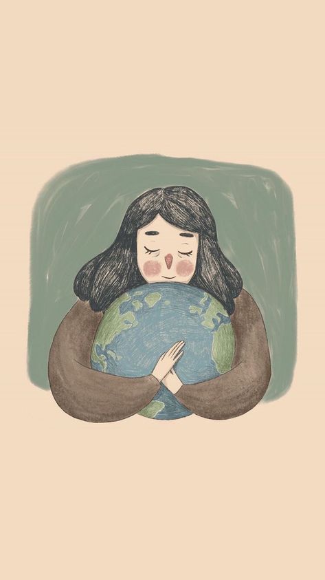 Art Mignon, Happy Earth Day, Happy Earth, Art Et Illustration, Girly Art, الرسومات اللطيفة, Cute Illustration, Earth Day, Drawing Inspiration