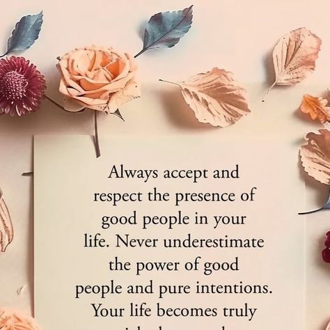 Thoughtfultable.com on Instagram: "Accept and respect the presence of good people and pure intentions ♥️… drop a “♥️” if you feel the same….  #quotes #mindset #mind #positivity #positivevibes #lifequotes #life #thoughts #motivationalquotes #inspirationalquotes #quotestagram #quotesdaily #lifelessons" Be Smart Quotes Wise Words, Pure Thoughts Quotes, Watch Your Words Quotes, Nice People Quotes, Pure Intentions Quotes, Positive Quotes For Life Happiness Daily Reminder, Positive Thoughts Quotes In English, Feeling Quotes In English, Nice Quotes Positivity