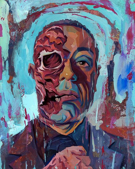 Image of Gustavo FRING (BREAKING BAD) Original Painting Tv Collage, Shot Caller, Breaking Bad Shirt, Gustavo Fring, Breaking Bad 3, Breaking Bad Poster, Breaking Bad Art, Gus Fring, Bad Art