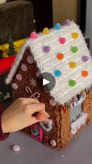 154K views · 38K reactions | A little twist on a crochet gingerbread house❤️😍 And the best part is - all the candy is fake so it can be reused again each year! This made me want to crochet a whole village of houses😂
.
.
.
#diy #crochet #crochetersofinstagram #diyproject #christmasdiy #christmasdecor #homedecor #explore #explorepage #kaarinjoy #christmasdecorations #gingerbreadhouse #christmascrafts #interiordesign #eclecticdecor #homeinspo #crochetideas #crochetaddict | Kaarin Joy Kaarin Joy, Crochet Gingerbread House, Crochet Gingerbread, Quilting Fabrics, Fun Crochet Projects, Xmas Crafts, Christmas Craft, Eclectic Decor, Christmas Crochet