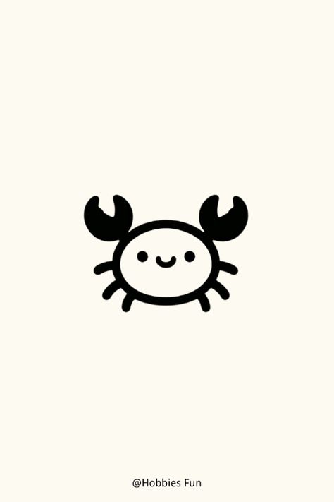 Cool doodle ideas, Crab Cute Whale Doodle, Cute Face Drawing Easy, Cute Summer Doodles Easy, Tiny Easy Doodles, Doodle Animals Easy, Cute Animals To Draw Easy, Simple Drawing Ideas Easy Doodles Fun, Cute Animals Doodles, Cute Doodles Drawings Easy Cartoon