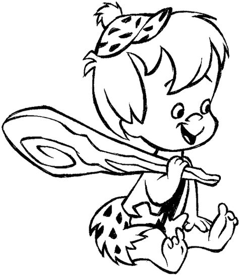 Step 9 : Drawing Bamm-Bamm Rubble from The Flinstones in Easy Steps Lesson Flinstones Tattoo, Flinstones Drawings, Pebbles And Bam Bam, Hipster Drawings, Disney Princess Drawings, Colouring Printables, Cartoon Coloring Pages, Disney Coloring Pages, Cute Coloring Pages