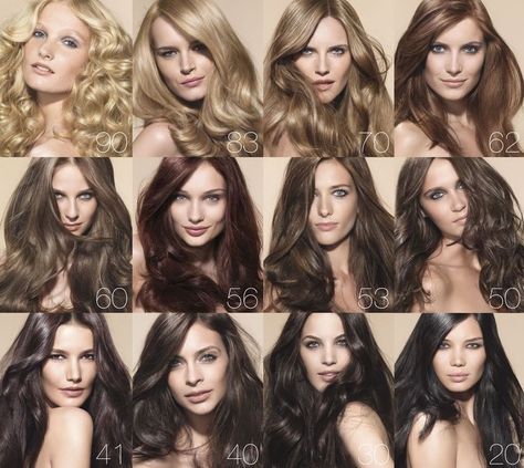 Loreal Hair Dye, Loreal Hair Color Chart, Brown Hair Color Chart, Loreal Hair Color, Loreal Hair, Gold Hair Colors, Hair Color Chocolate, Hair Curling Tips, Hair Color Chart