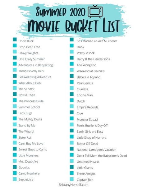 Top 100 Movies Bucket List, Summer Movie Bucket List, Best 80s Movies List, Summer Movie Marathon, Summer Teen Movies, Films To Watch Bucket Lists, Movies That Feel Like Summer, Summer Series To Watch, August Movie List